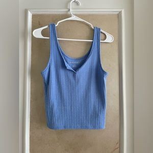 Blue American Eagle Notch Neck Tank Top